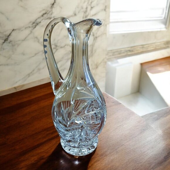 VINTAGE German lead crystal decanter brilliant pinwheel cut - perfect condition - Picture 1 of 8